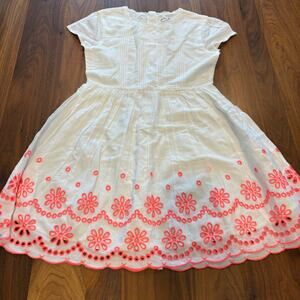 Size 9-10 Mini Boden White Embroidered Sundress